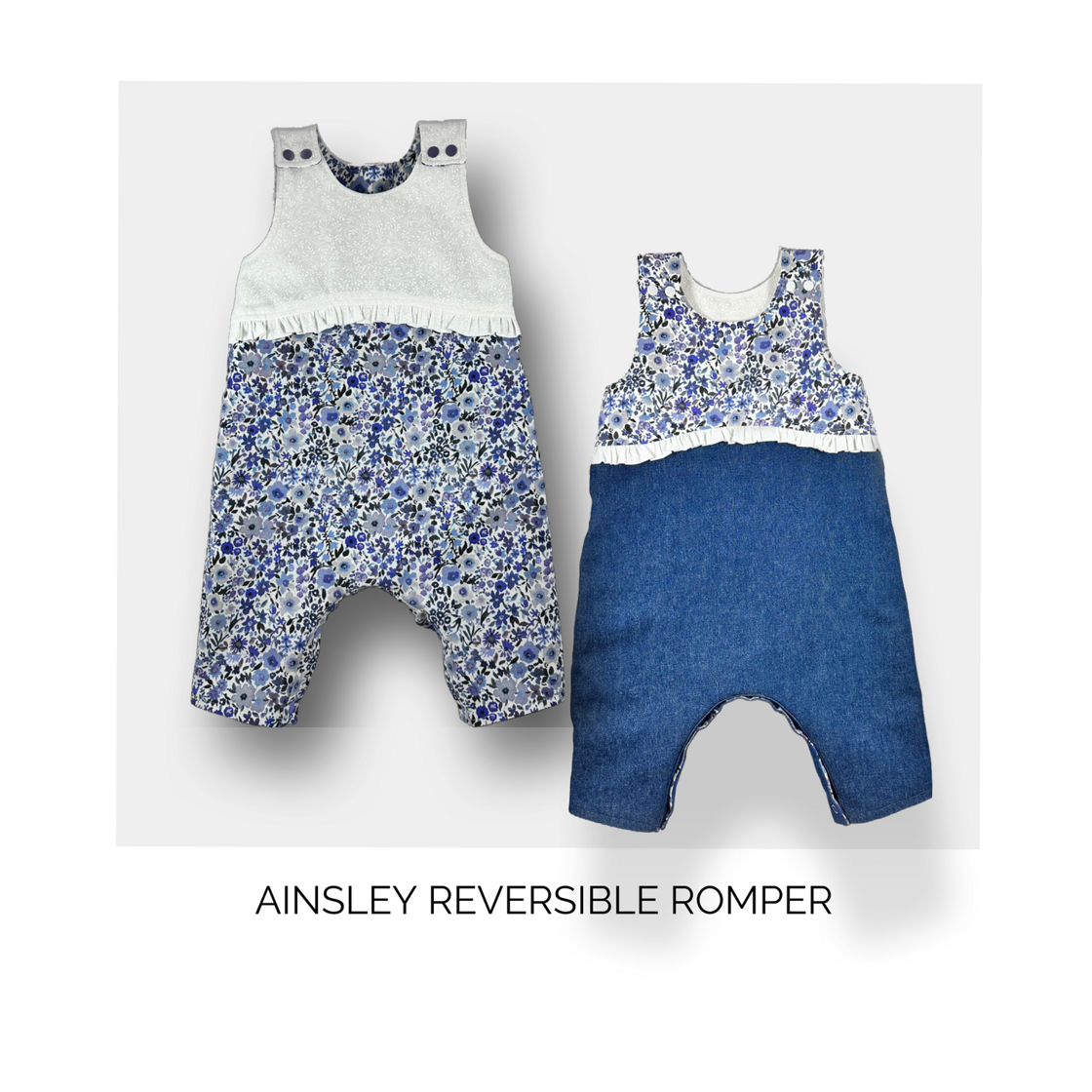 Ainsley Reversible Romper (Boy or Girl)