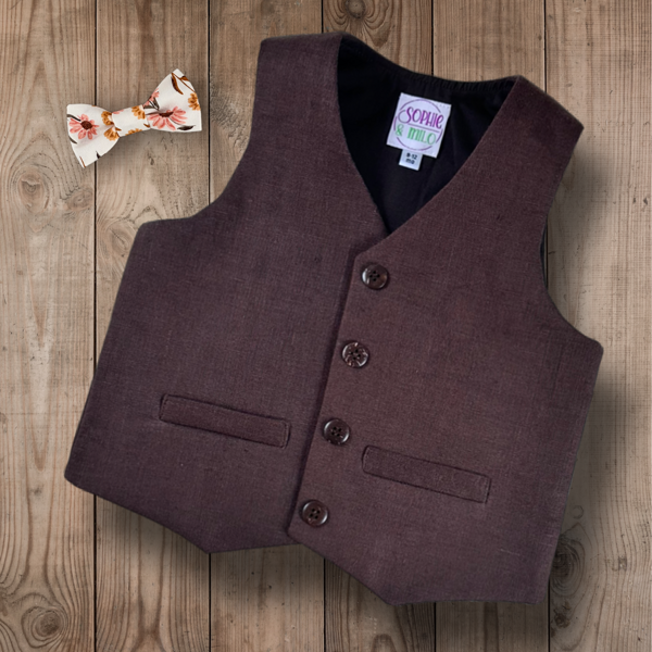 AIDEN VEST & BOWTIE - Autumn Blooms