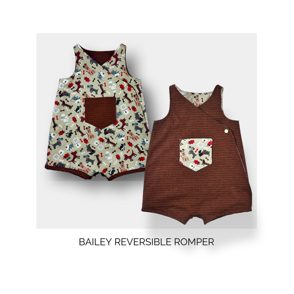 Bailey Reversible Romper (Boy or Girl)